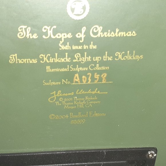 Thomas Kinkade The Hope of Christmas Santa - Picture 2 of 9